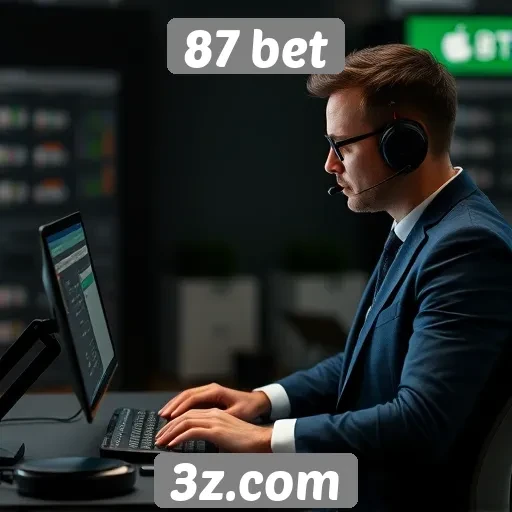 Atendimento ao cliente no site 87 bet